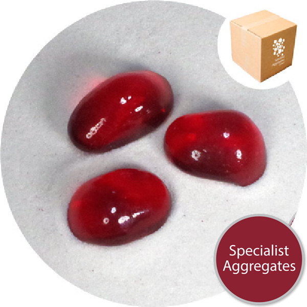 Glass Pebbles - Ruby Red - Design Pack